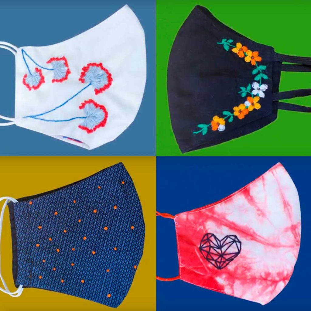 Máscaras Bordadas II - Fio Pingouin 1000