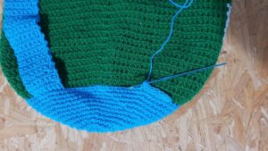 mochila de crochê