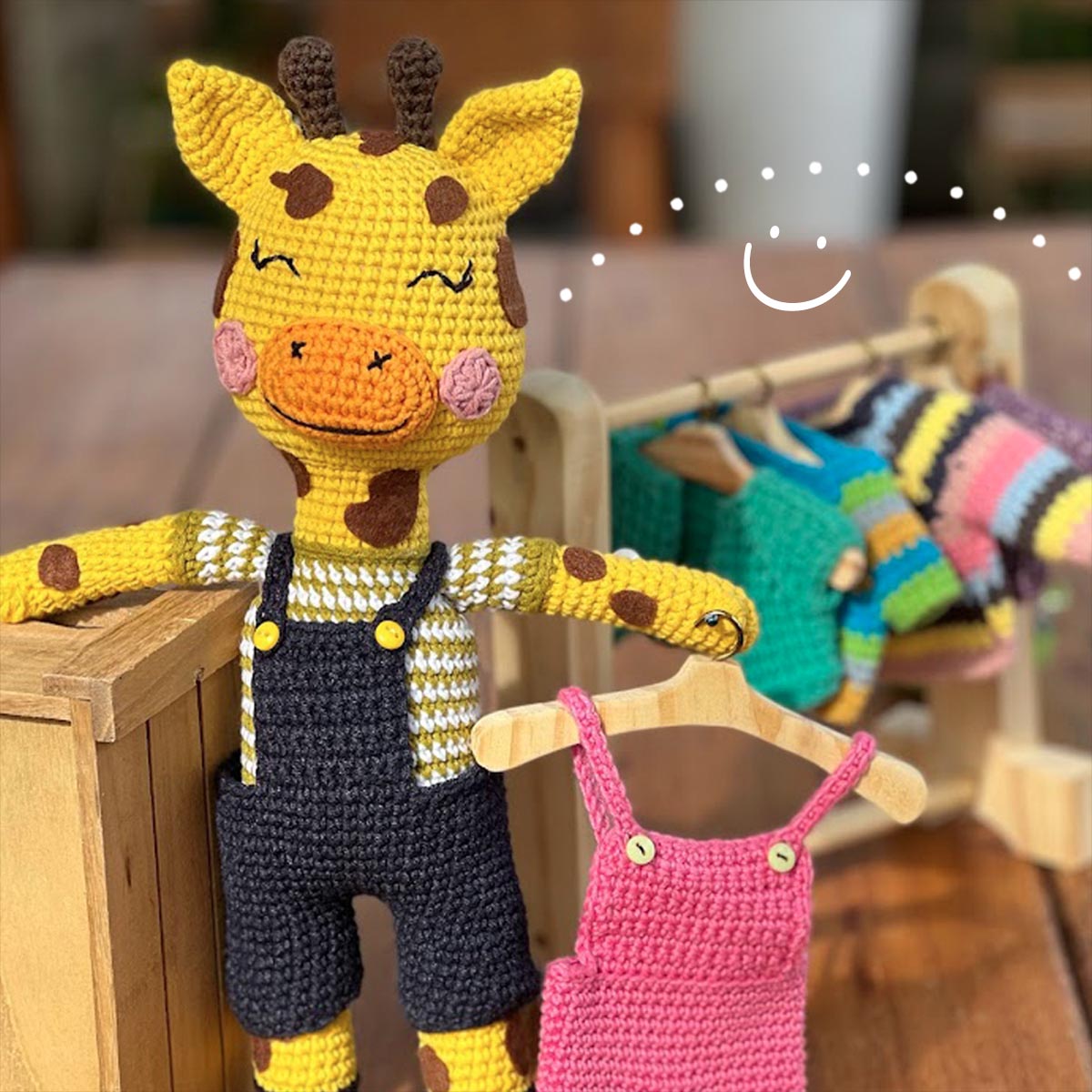 girafa amigurumi