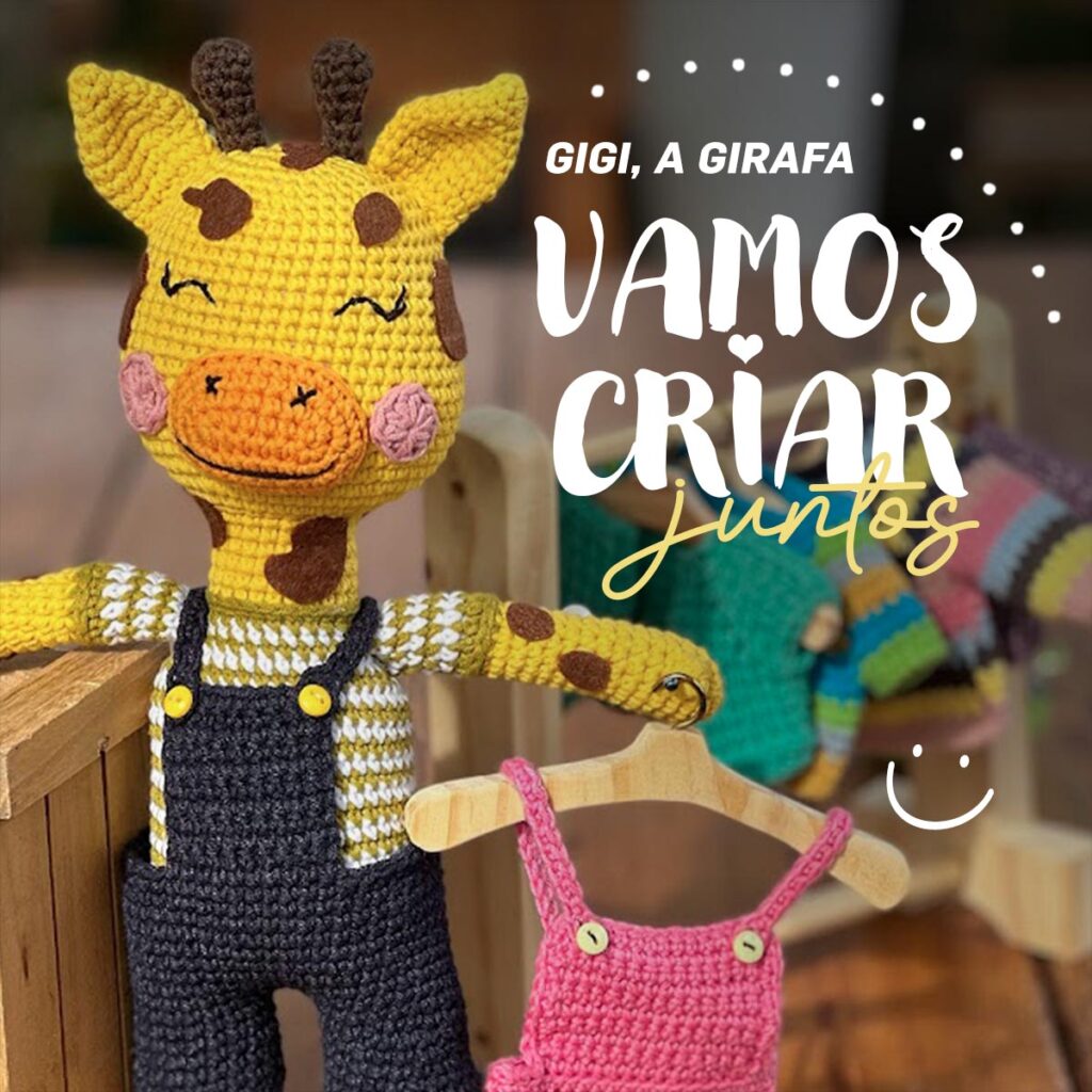 girafa amigurumi