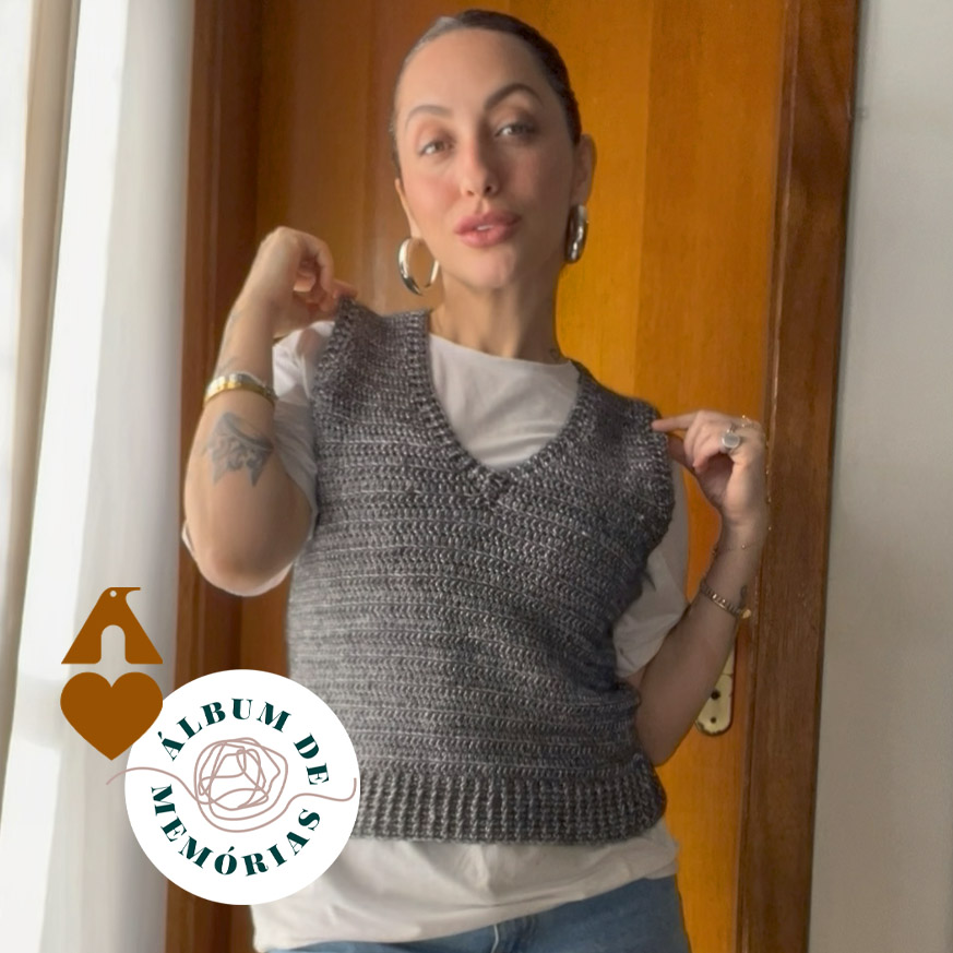 Pullover Retrô em crochê