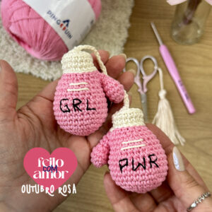outubro rosa croche
