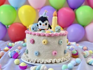 amigurumi bolo aniversario