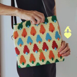 bolsa caju croche