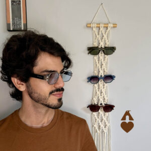 porta oculos macrame