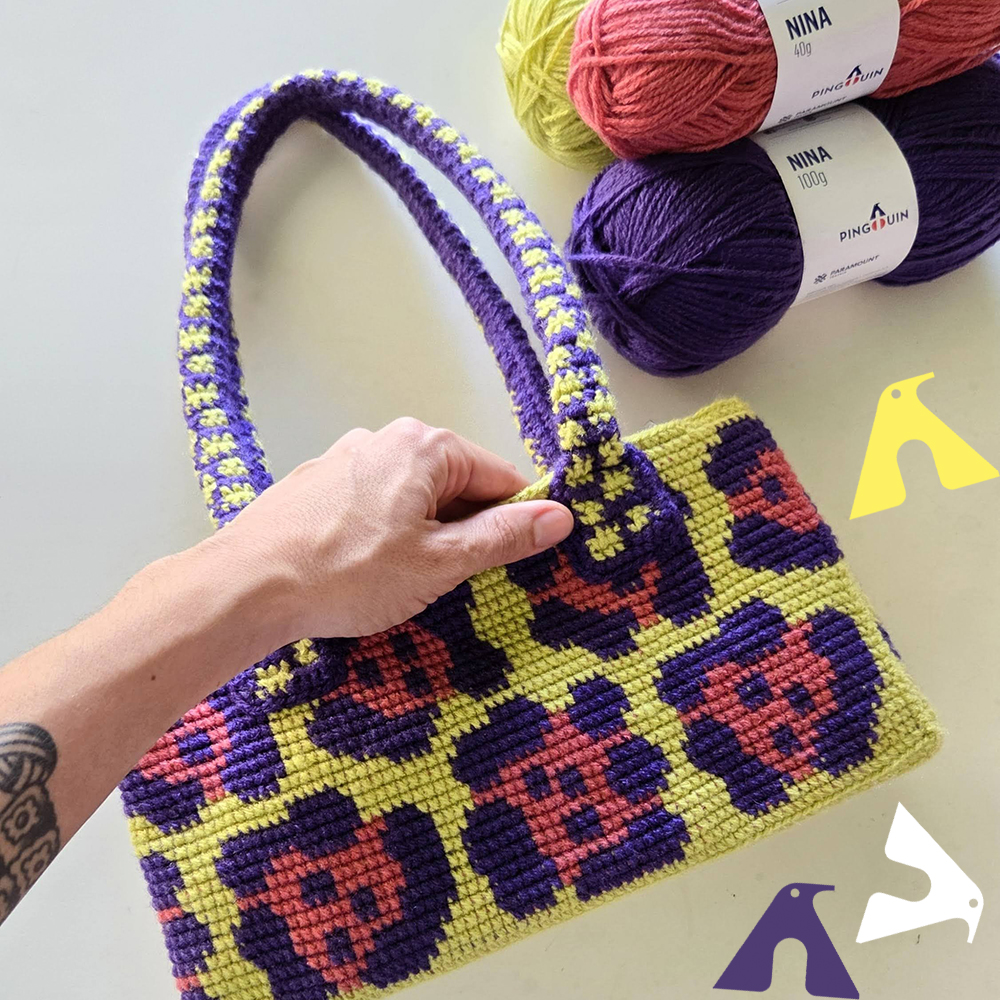 BOLSA ONÇA CROCHE